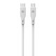 Dviced Cable USB-C to USB-C silicone 1,25m - White