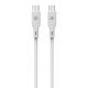 Dviced Cable USB-C to USB-C silicone 1,25m - White