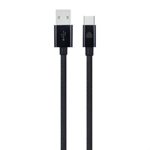 Dviced Cable USB-A to USB-C Nylon Textile 1,25m - Black