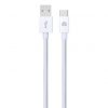 Dviced Cable USB-A to USB-C Nylon Textile 1,25m - White