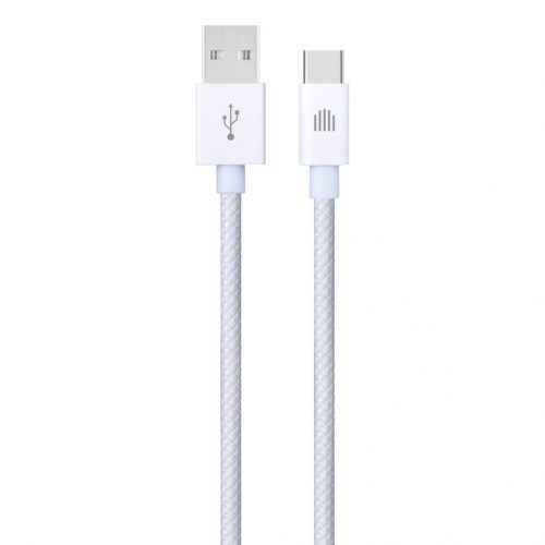 Dviced Cable USB-A to USB-C Nylon Textile 1,25m - White