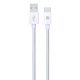 Dviced Cable USB-A to USB-C Nylon Textile 1,25m - White