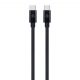 Dviced Cable USB-C to USB-C Nylon Textile 0,25m - Black