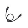 Dviced Cable USB-C to USB-C Nylon Textile 0,25m - Black