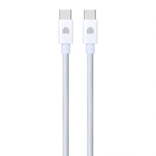 Dviced Cable USB-C to USB-C Nylon Textile 1,25m - White