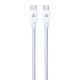 Dviced Cable USB-C to USB-C Nylon Textile 1,25m - White