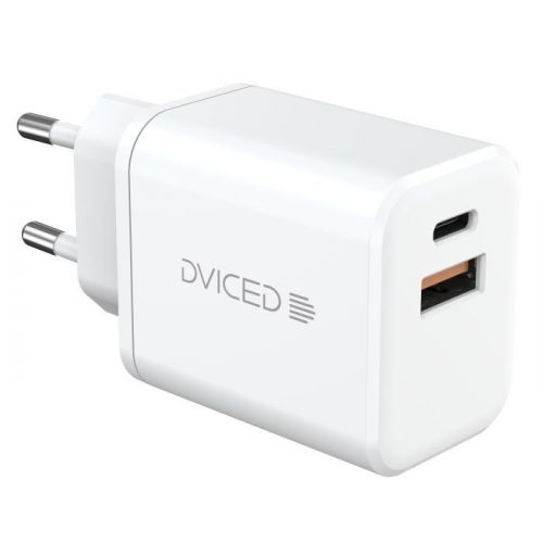 Dviced Wall charger 35W GaN 1 USB-A, 1 USB-C EU - White