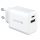 Dviced Wall charger 35W GaN 1 USB-A, 1 USB-C EU w cable - White