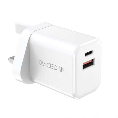 Dviced Wall charger 35W GaN 1 USB-A, 1 USB-C UK - White