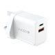 Dviced Wall charger 35W GaN 1 USB-A, 1 USB-C UK - White