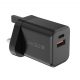 Dviced Wall charger 35W GaN 1 USB-A, 1 USB-C UK - Black