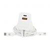 Dviced Wall charger 35W GaN 1 USB-A 1 USB-C UK w cable - White