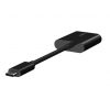 Belkin ROCKSTAR Dual USB-C Audio + Charge Adapter - Black