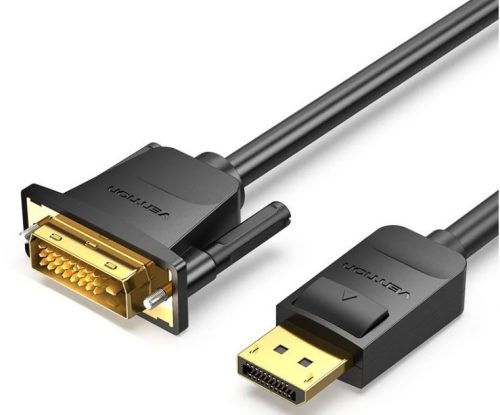 Vention Displayport -> DVI, (fekete), 1m, kábel