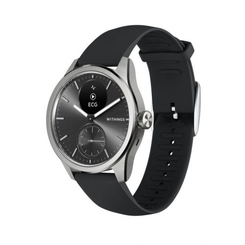 Withings Scanwatch 2 / 42mm (Activity, Sleep Tracker, ECG, Temperature, SPO2 / Stainless steel, fkm wristband, sapphire glass) - Black