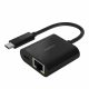 Belkin USB-C to Ethernet + Charge Adapter (60W PD) - Black