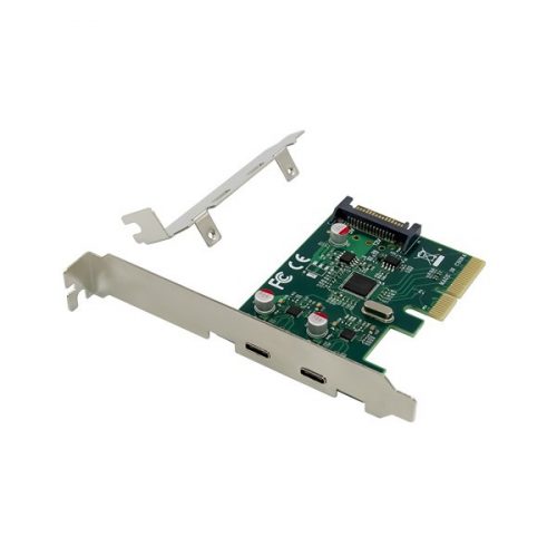 Conceptronic Bővítőkártya - EMRICK07G (PCIe x4 to 2x USB-C 3.2 Gen2, Táp: 15pin SATA)