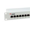 Equip Patch panel - 208014 (12 port, Cat6, árnyékolt, szürke)