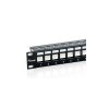 Equip Keystone Patch Panel - 769124 (24 port, Cat6, 1U, árnyékolt, fekete)