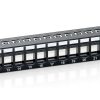 Equip Keystone Patch Panel - 769124 (24 port, Cat6, 1U, árnyékolatlan, fekete)