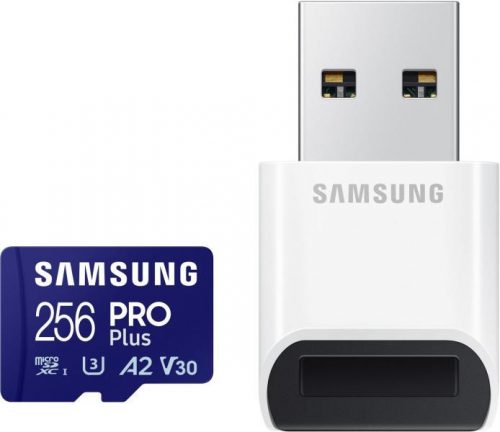 SAMSUNG SD kártya PRO PLUS with Reader (Blue Wave) 256GB