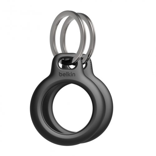 Belkin Secure Holder w Keyring - Airtag - 2 Pack - Black