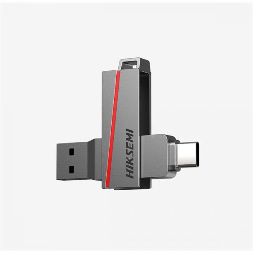 Hikvision HIKSEMI Pendrive - Dual Slim, 64GB, USB3.2 - Type-C, Ezüst