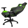 Sharkoon Gamer szék - Elbrus 2 Black/Green (állítható magasság; állítható kartámasz; műbőr; acél talp; 150kg-ig)