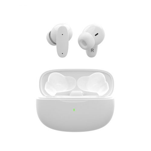 S-Link Fülhallgató Vezeték Nélküli - SL-TWS08 White (Bluetooth, Type-C, 4x HD mikrofon, 40 óra, fehér)