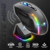 Spirit of Gamer Egér Vezeték nélküli  - ELITE-M50 Black (Optikai, 8000DPI, 1000Hz, 6 programozható gomb, RGB, fekete)