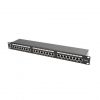 Lanberg Patch panel 24 port 1U 19" CAT.5e árnyékolt, fekete