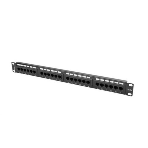 Lanberg Patch panel 24 port 1U 19" CAT.5e fekete