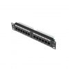 Lanberg Patch panel 12 port 1U 10" CAT.5e fekete