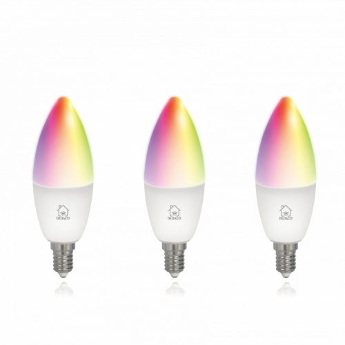 Deltaco SMART HOME SH-LE14RGB-3P RGB, gyertya, 3db/csomag Izzó