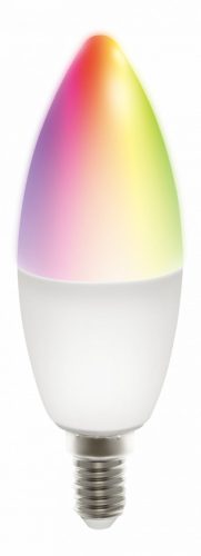 Deltaco SMART HOME SH-LE14RGB WiFi, E14, 5W, RGB, fehér, szabályozható Izzó