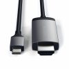 Satechi Aluminium Type-C to 4K HDMI Cable - asztroszürke
