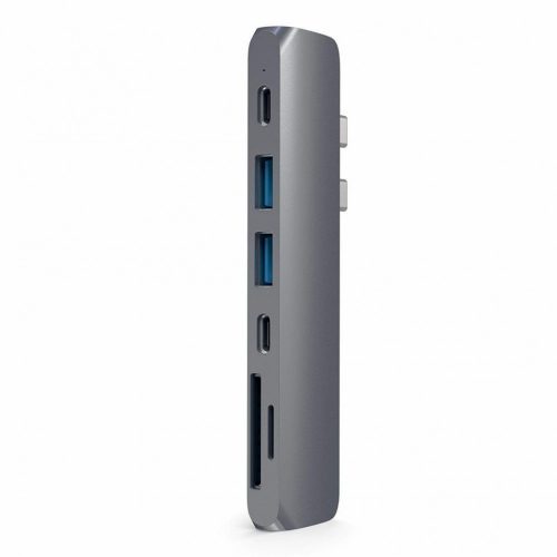 Satechi Aluminium Type-C PRO Hub (HDMI 4K,PassThroughCharging,2x USB3.0,2xSD,ThunderBolt 3) - Space Grey