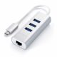 Satechi Aluminium Type-C Hub (3x USB 3.0,Ethernet) - Silver