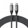 Satechi USB-C to USB-C 100W Braided Charging 2m Cable - szürke