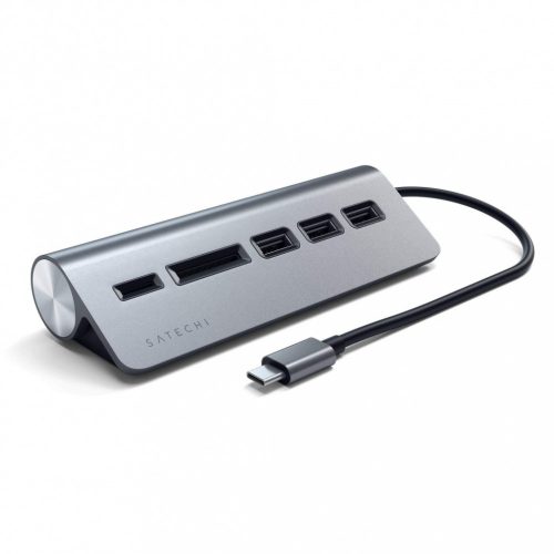 Satechi Aluminium Type-C USB Hub (3x USB 3.0,MicroSD) - Space Grey