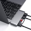 Satechi Aluminium Type-C Passthrough USB Hub (3x USB 3.0,MicroSD) - Space Grey