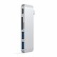 Satechi Aluminium Type-C Passthrough USB Hub (3x USB 3.0,MicroSD) - Silver