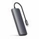 Satechi Aluminium USB-C Hybrid Multiport adapter (SSD Enclosure, HDMI 4K, 2 x USB-A 3.1 Gen 2 up to 10 Gbps) - Space Grey