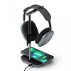 Satechi 2-IN-1 Headphone Stand w Wireless Charger USB-C (Cable inc., Adapter not inc.) - Space Grey)
