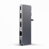 Satechi Aluminium Pro Hub Mini (1xUSB4 96W up to 6K 60Hz display output, 2 x USB-A 3.0, 1xEthernet, 1xUSB-C, 1xAudio) - Space Grey