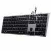 Satechi Slim W3 USB-C BACKLIT Wired Keyboard - US - Space Grey