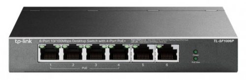 TP-LINK TL-SF1006P 6-Port 10/100Mbps Desktop Switch