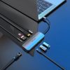 Vention USB-C -> HDMI/USB-C Gen 1/USB3.0x2/RJ45/SD/TF/TRRS 3.5mm/PD (0,15m Szürke Aluminum Ötvözet), Dokkoló