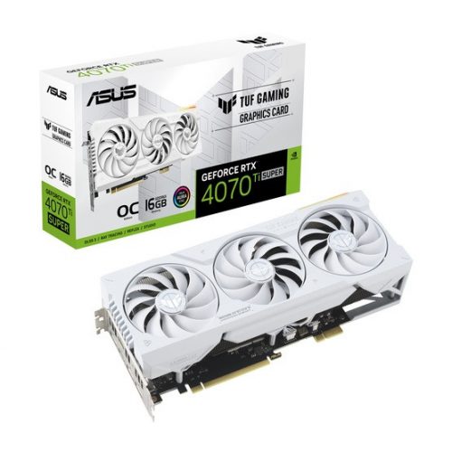 ASUS NVIDIA RTX 4070 Ti SUPER 16GB GDDR6X - TUF-RTX4070TIS-O16G-BTF-WHITE