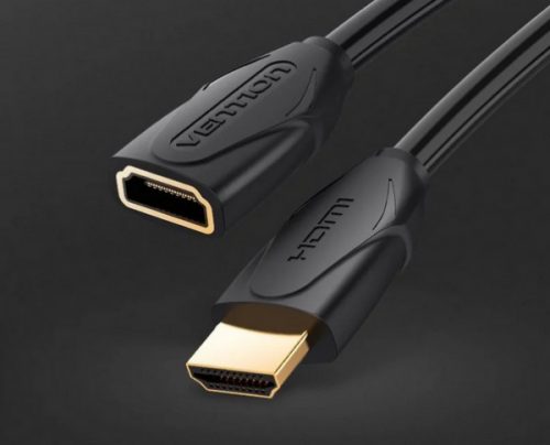 Vention HDMI/M -> HDMI/F (hosszabbító, fekete), 5m, kábel